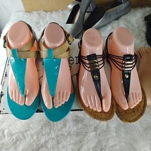 9&Co Flats Slingback Sandals Plus Route 66 Flats Sandals Bundles Women's Size 8